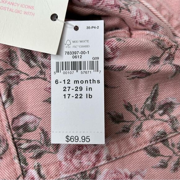 Gap × LoveShackFancy Baby Floral Icon Denim Jacket NWT 6-12 Months - Picture 11 of 11